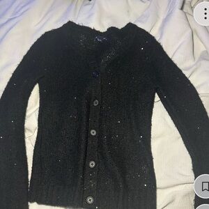 Women's Black Cardigan Sweater